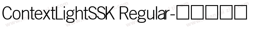 ContextLightSSK Regular字体转换